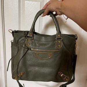 Balenciaga Velo Classic Metallic Edge Bag Leather